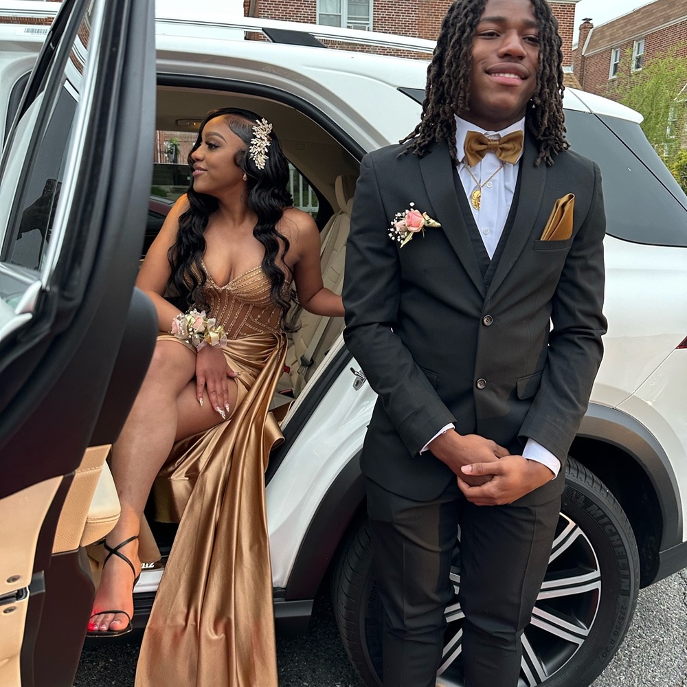 Gold dress prom